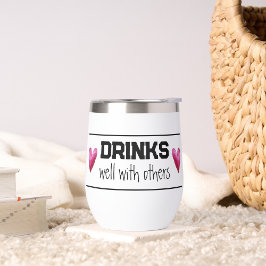 Drink goed met anderen thermische wijntuimelaar