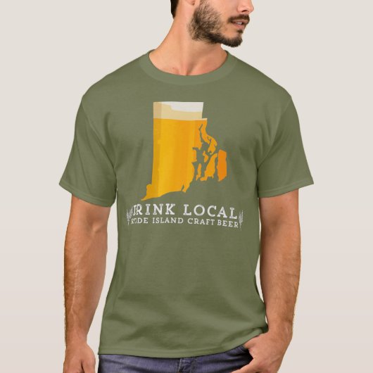 Drink goede lokale ambachtelijke bier Rhode Island T-shirt (Voorkant)
