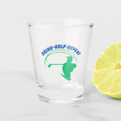 Drink Golf Herhalen Shot Glas (Voorkant)