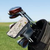 Drink Golf Putter Hoesje Golfheadcover (Insitu)