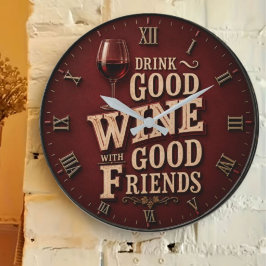 Drink Good Wine with Good Friends Grote Klok