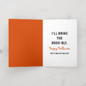 Drink Grappig Volwassen Halloween Ghost Party Folie Wenskaart (Binnenlaag)