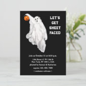 Drink Grappig Volwassen Halloween Ghost Party Kaart (Staand voorkant)