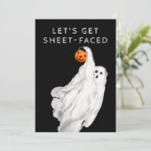 Drink Grappig Volwassen Halloween Ghost Party Kaart (Staand voorkant)