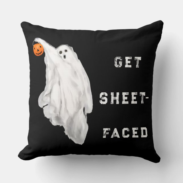 Drink Grappige Volwassen Halloween Spook Kussen (Voorkant)