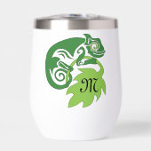 Drink Green Chameleon Lizard springt uit (Voorkant)