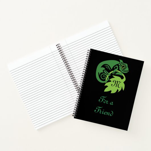 Drink Green Chameleon Lizard springt uit Notitieboek (Binnen)