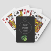 Drink Green Chameleon Lizard springt uit Pokerkaarten (Achterkant)