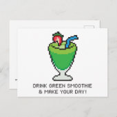Drink groene gladheid en maak je dag! Briefkaart (Voorkant / Achterkant)
