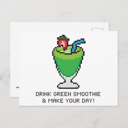 Drink groene gladheid en maak je dag! Briefkaart (Voorkant / Achterkant)