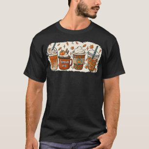 Drink Halloween Herfst Pumpkin Coffee Drinken T-shirt