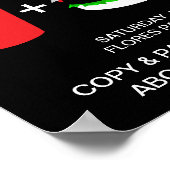 drink + hamburgers = liefde poster (Hoek)