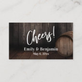 Drink handschrift Wooden Barrel Ticket Informatiekaartje (Achterkant)