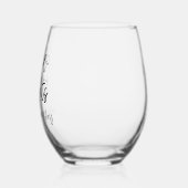 Drink Happy Thoughts Gepersonaliseerde naam Wijnglas Zonder Voet (Links)