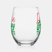 Drink Happy Thoughts Stemless wijnglas Zonder Voet (Links)