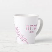 “Drink” | Hebreeuws leren Mok | roze (Rechterhoek)