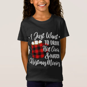 Drink Heet Cacao Horloge Kerstmis Films Buffalo Pl T-shirt