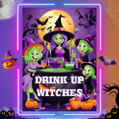 Drink heksen op! Leuke Halloween Girls Night Kaart