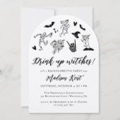 Drink heksen op! Spooky Whimsical Bachelorette Kaart (Voorkant)