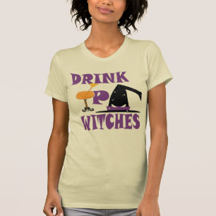 Drink heksen wijn Funny Spooky Halloween T-shirt