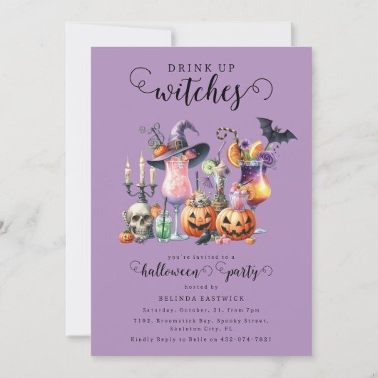 Drink heksencocktails kaart (Voorkant)