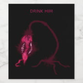 drink hem wijn etiket (Enkel label)