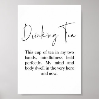 Drink het citaat van Tea - Thich Nhat Hanh Citaat Poster