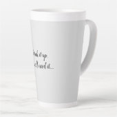 Drink het op grappig, eenvoudig, grijs latte mok (Rechterhoek)