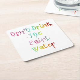 Drink het verfwater niet kartonnen onderzetters