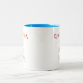 Drink het verfwater niet tweekleurige koffiemok (Center)