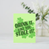 DRINK HET ZOALS U HET VERKOOPT BRIEFKAART (Staand voorkant)