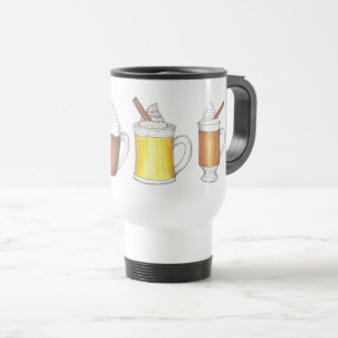 Drink hete cacao Buttered Rum Eggnog Winter Holida Reisbeker