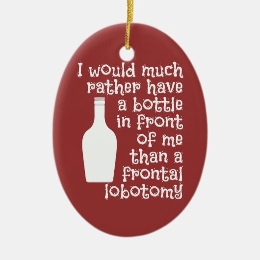 Drink humor aangepaste kleur ornament (Voorkant)