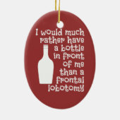 Drink humor aangepaste kleur ornament (Achterkant)