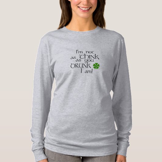 Drink Humor-groen Shamrock T-shirt (Voorkant)