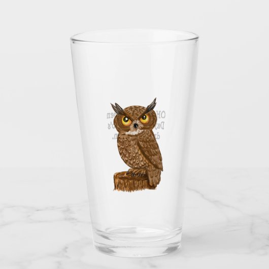 Drink humor Owl glasware Glas (Voorkant)