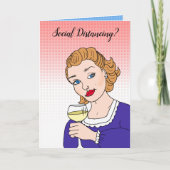 Drink Humor Sociale distancing Joke Kaart (Voorkant)