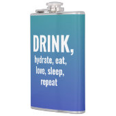 DRINK, Hydrate, Eet, Liefde, Slaap, Herhaal Fles Heupfles (Links)