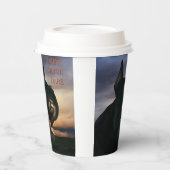 Drink If You Dare. Big, black dog Papieren Bekers (Links)