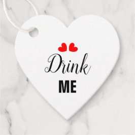 Drink: Ik hou van harten die Labels voor het voetb