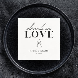 Drink in het Vrijgezellenfeest Love Wedding Servet