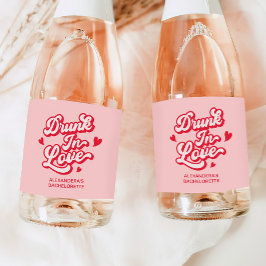 Drink in liefde Bachelorette Champagne Sparkling Wijnetiket