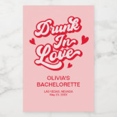 Drink in liefde Bachelorette Mini Champagne Wijn Etiket (Enkel label)