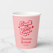 Drink in liefde Bachelorette Papieren Bekers (Voorkant)