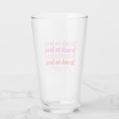 Drink in Liefde Bachelorette Party Bierglas Favor Glas (Achterkant)