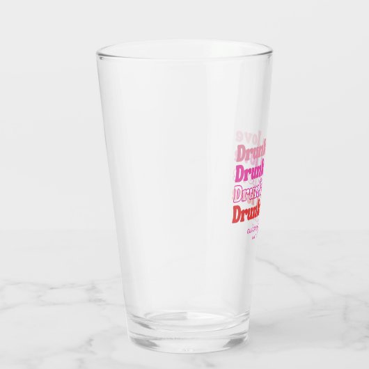 Drink in Liefde Bachelorette Party Bierglas Favor Glas (Rechts)
