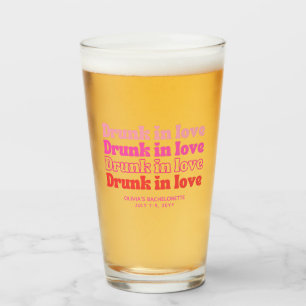 Drink in Liefde Bachelorette Party Bierglas Favor Glas