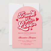 Drink in Liefde Bachelorette Party Kaart (Voorkant)