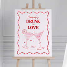 Drink in Liefde Bachelorette Party Sign, Margarita