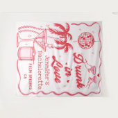 Drink in Liefde Bachelorette Party Wandkleed (Voorkant (horizontaal))